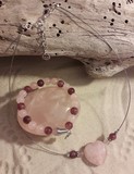 bracelets quartz rose et lépidolite 